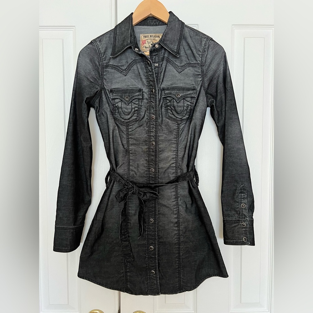 True religion denim courderoy dress size xs